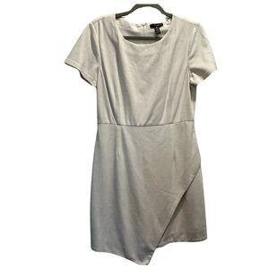AQUA White Asymmetrical Wrap Dress - Size Large